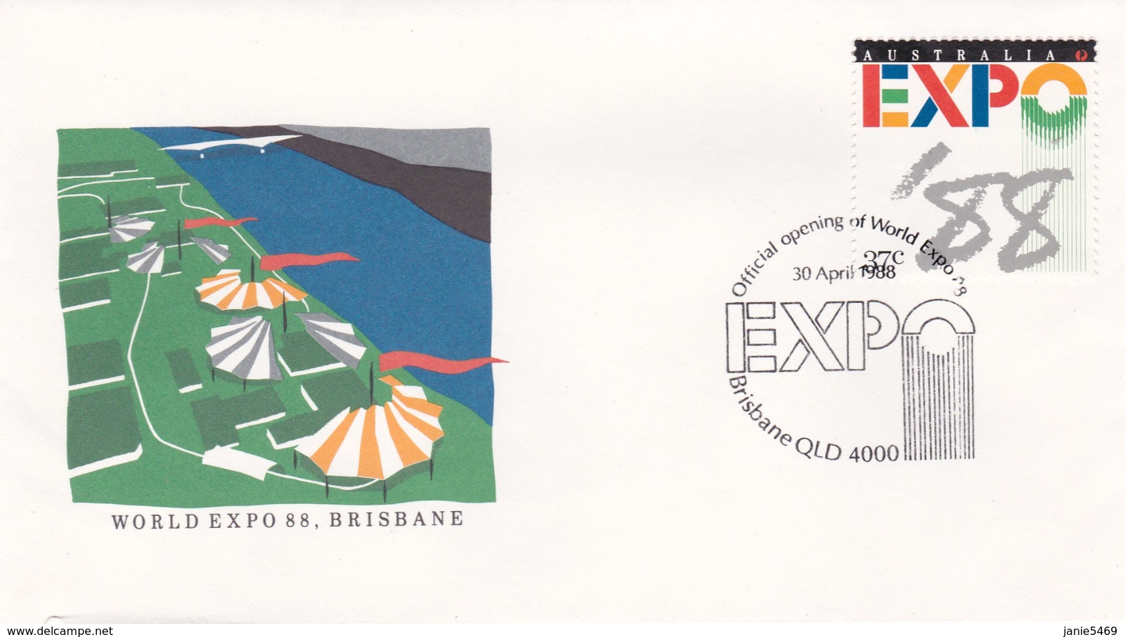Australia 1988 Expo Brisbane, Opening Day Postmark - Marcophilie