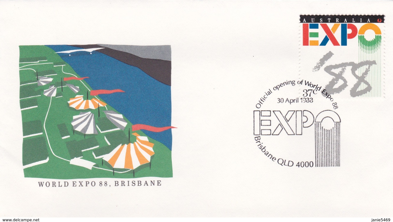 Australia 1988 Expo Brisbane, Opening Day Postmark - Marcophilie