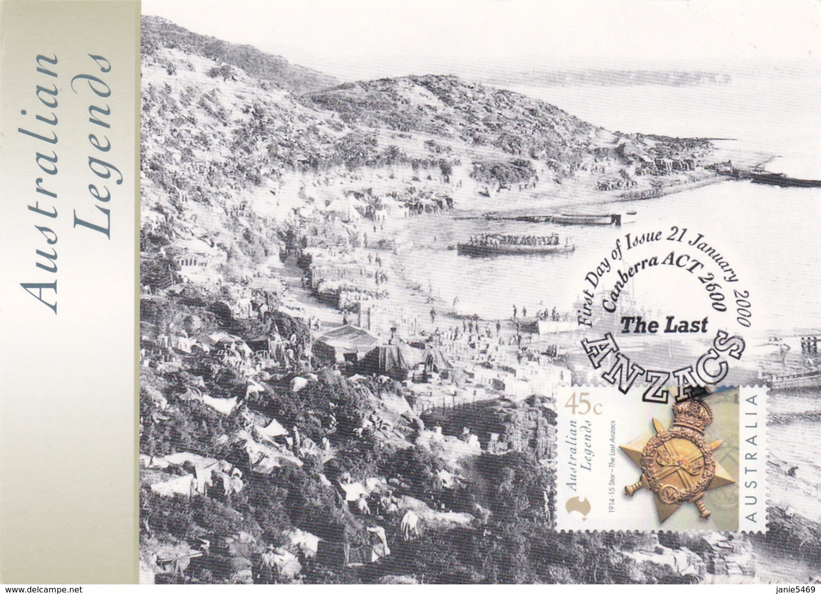 Australia 2000 Anzac Cove Maximum Card Sent To Italy - Maximum Cards