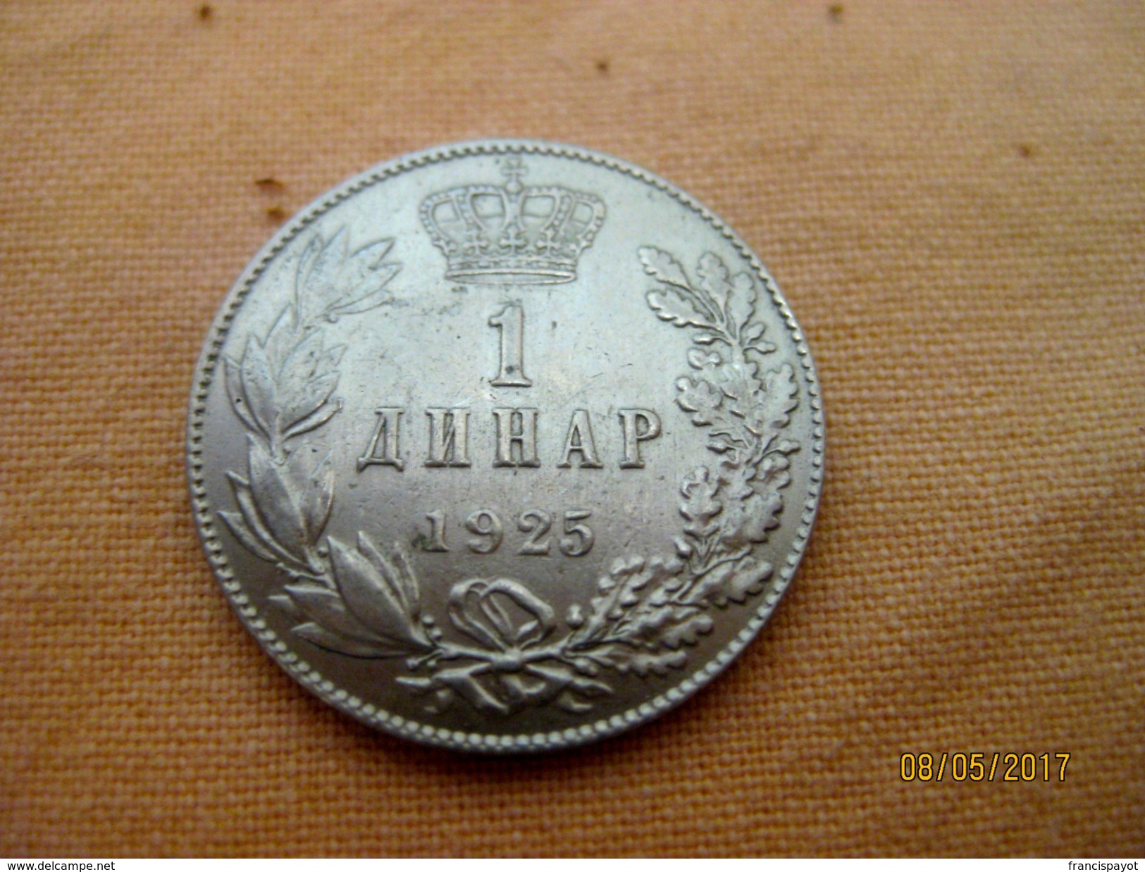 Serbie (Yougoslavie) 1 Dinar 1925 - Servië