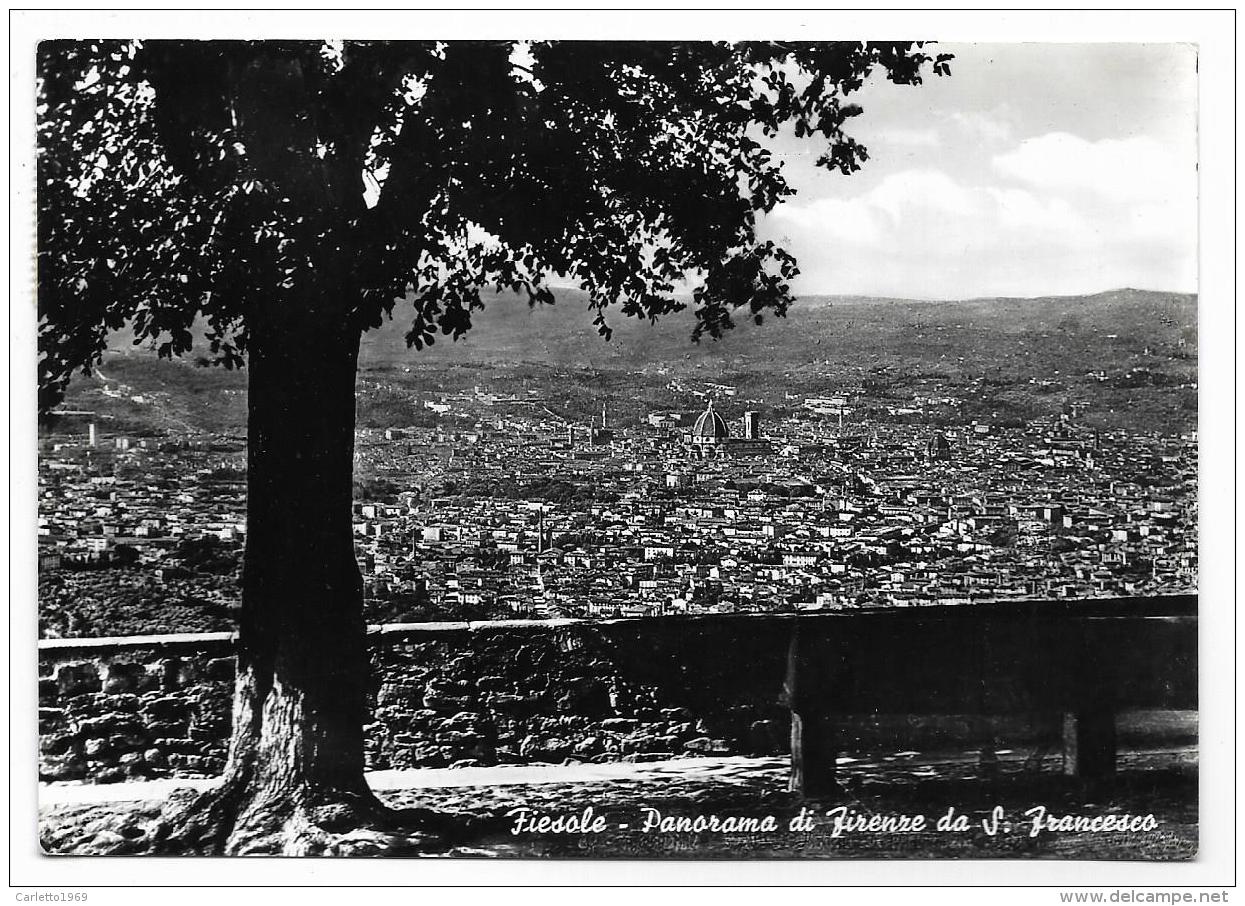 FIESOLE PANORAMA DI FIRENZE DA S.FRANCESCO - VIAGGIATA FG - Firenze (Florence)