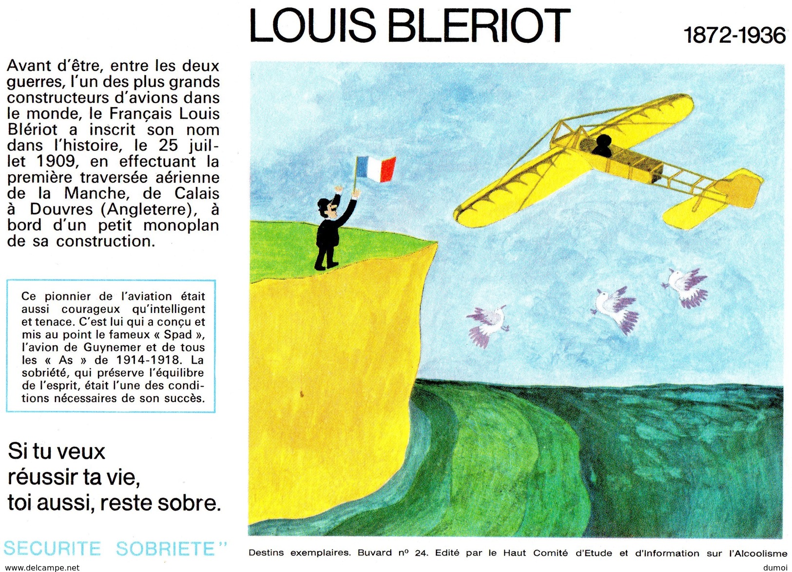 Buvard  -  LOUIS BLERIOT  1872-1936 - Transport