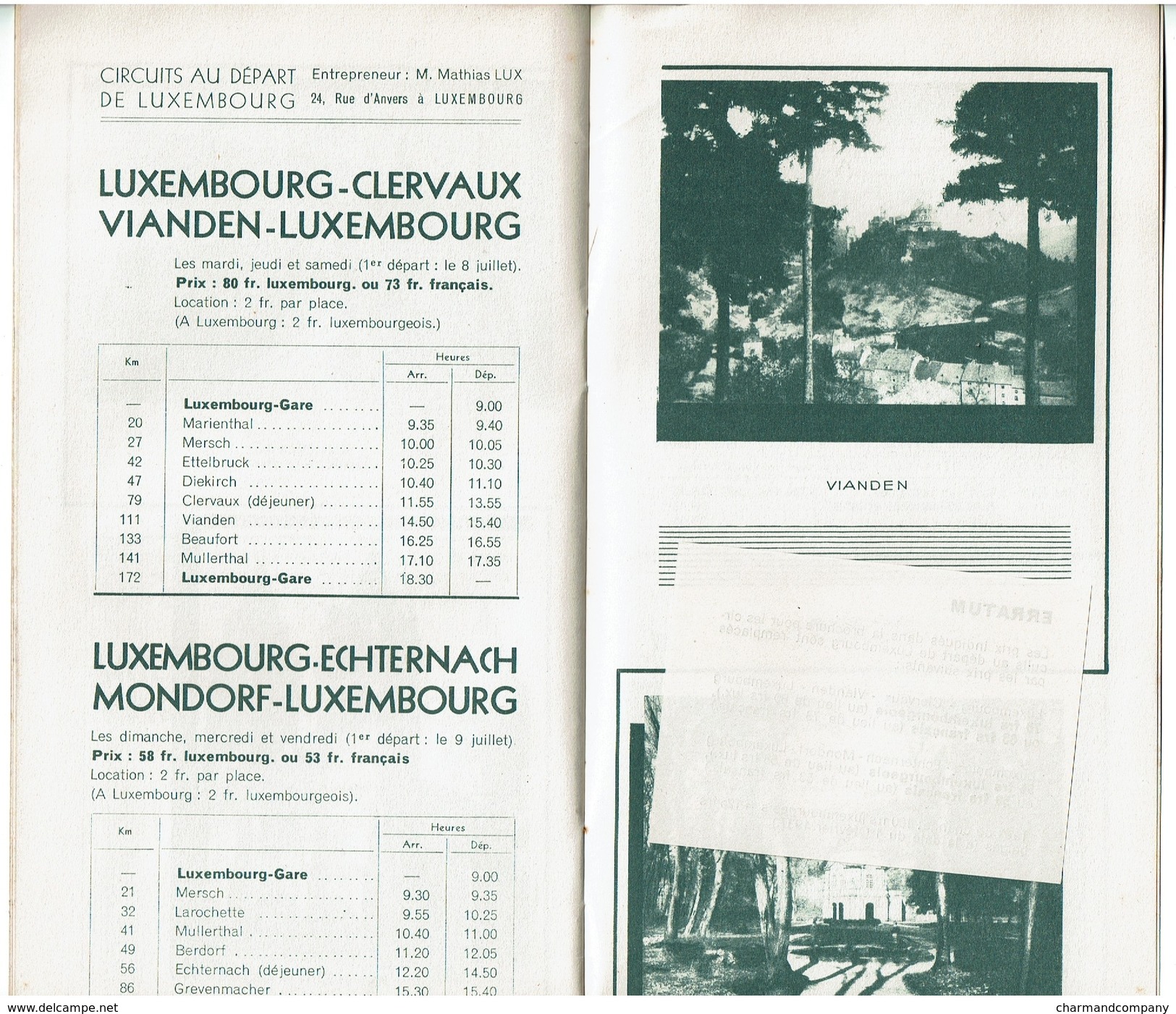 Chemins De Fer D'Alsace Et De Lorraine, Eté 1937 - Services Automobiles Touristiques Astra / Lung / CTA / Mathias Lux... - Europe