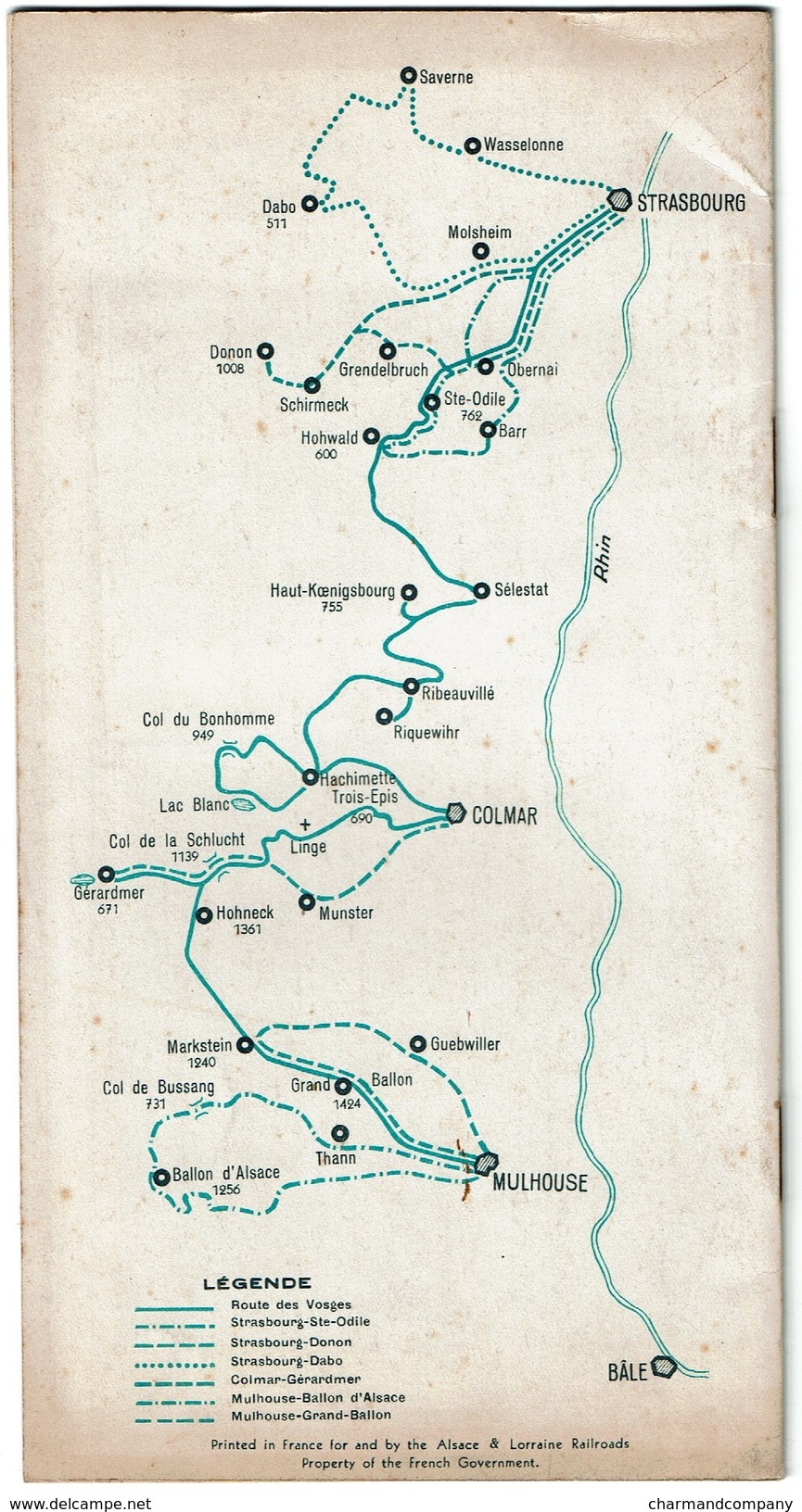 Chemins De Fer D'Alsace Et De Lorraine, Eté 1937 - Services Automobiles Touristiques Astra / Lung / CTA / Mathias Lux... - Europe