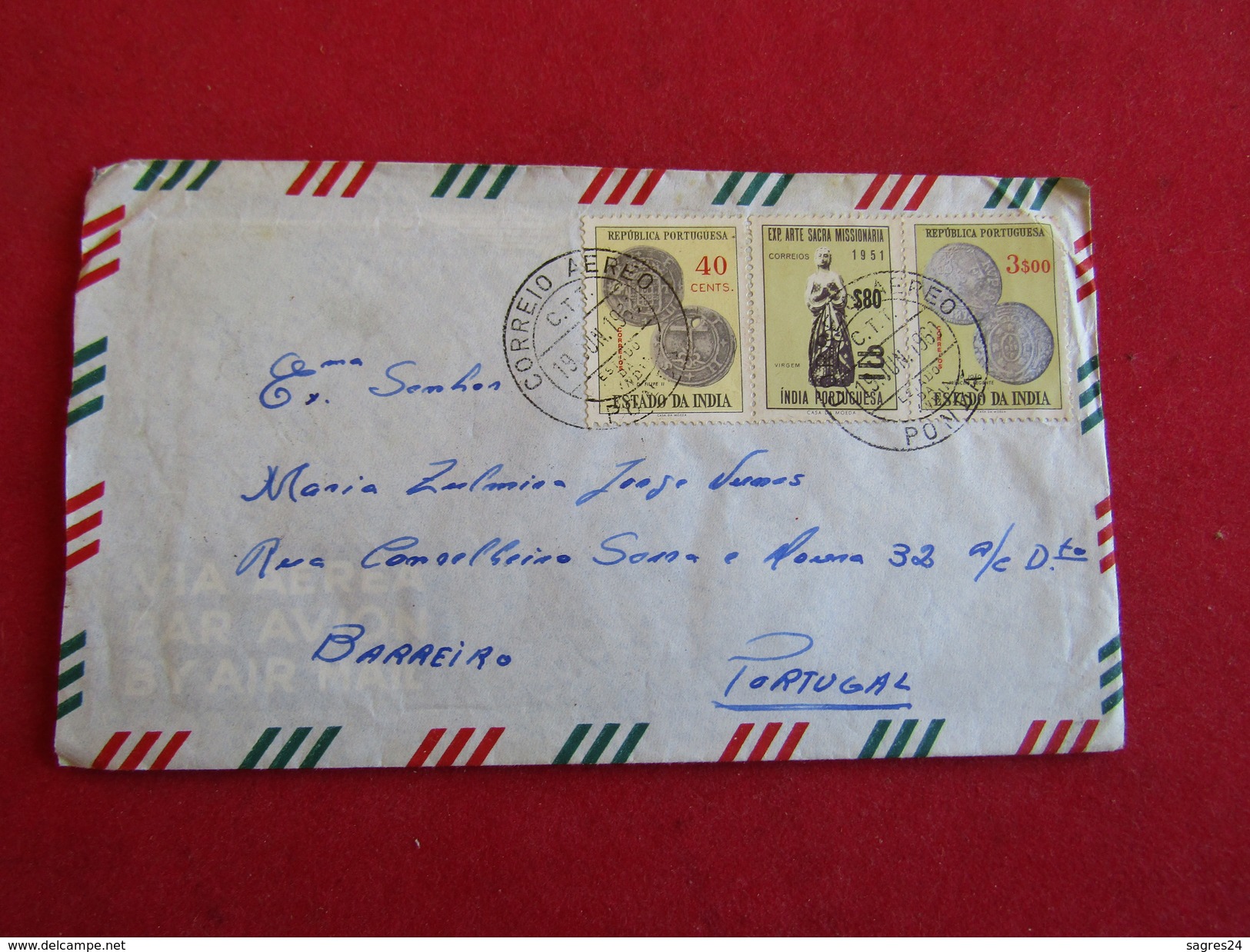 India Portuguesa Lettre Goa-Ponda Para Portugal 1960 - Briefe U. Dokumente