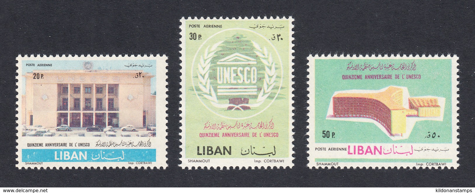 Lebanon 1961 Air Mail, Mint No Hinge, Sc# C326-C328 - Lebanon