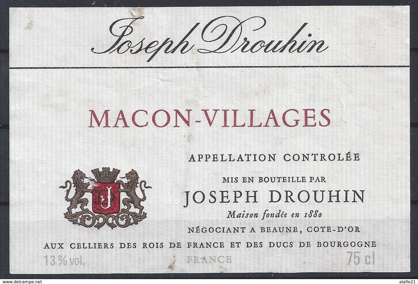 ETIQUETTE MACON VILLAGES - Joseph Drouhin à Beaune - Bourgogne