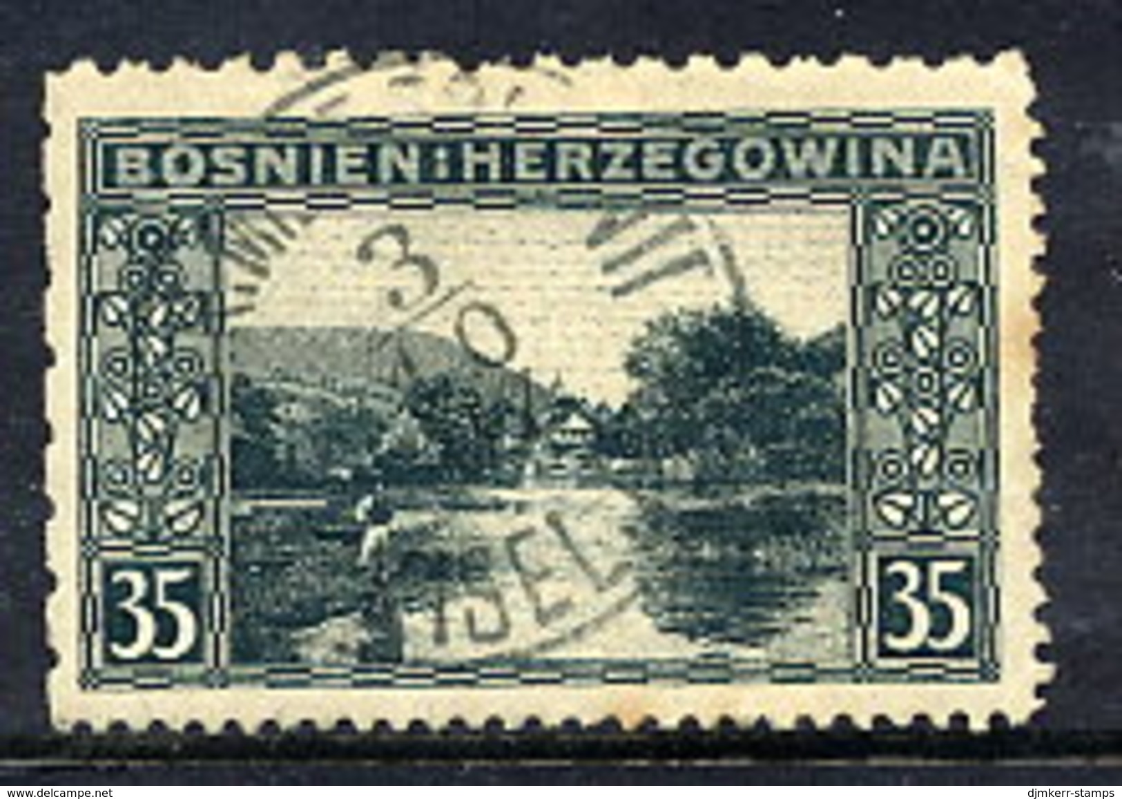 BOSNIA & HERZEGOVINA 1906 35 H. Perforated 9¼:12½:12½:6½ Used  Michel 40G, SG 195E Cat £55 - Bosnia And Herzegovina