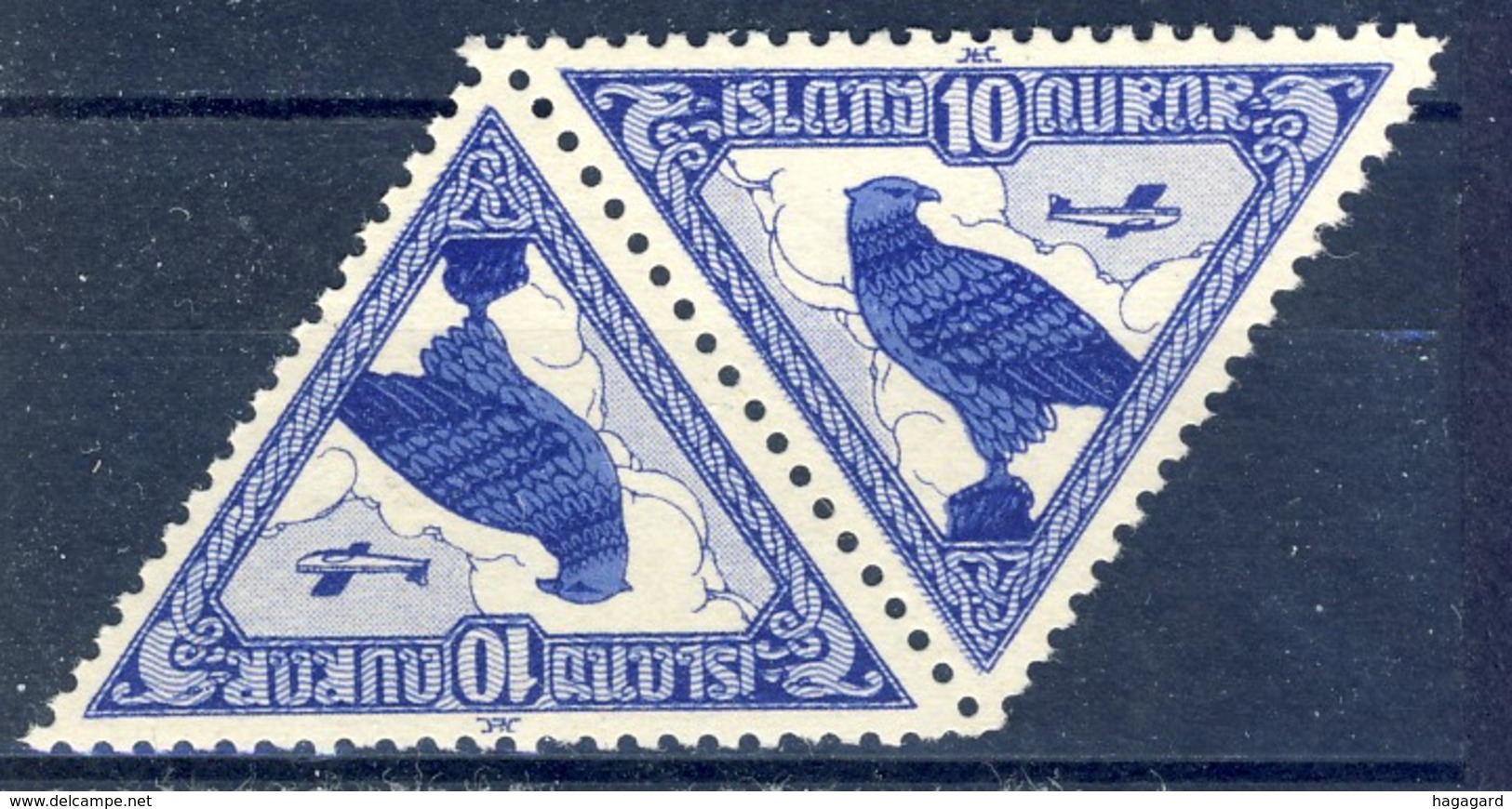 #Iceland 1930. Allthing. Airmail In Pair. Michel 140. MNH(**) - Luchtpost