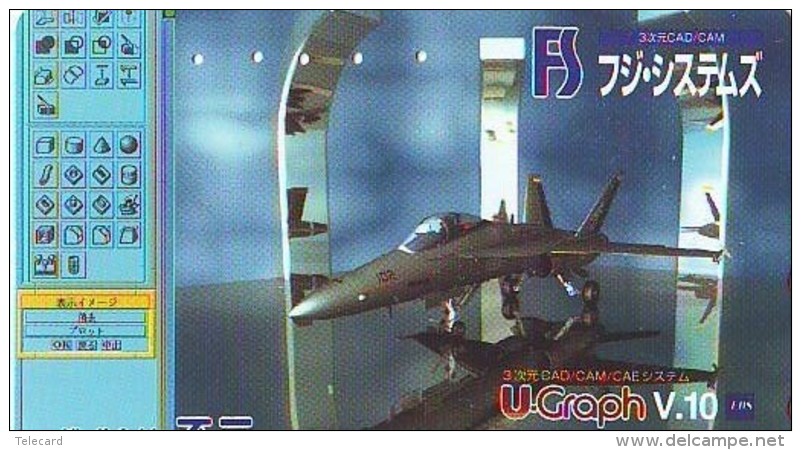 TELECARTE JAPON * MILITAIRY AVION  (584)  Flugzeuge * Airplane * Aeroplano * PHONECARD JAPAN * ARMEE * LEGER VLIEGTUIG - Armée