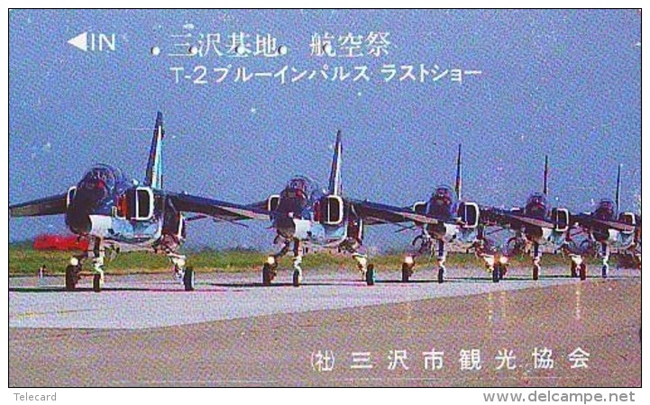 TELECARTE JAPON * MILITAIRY AVION  (587)  Flugzeuge * Airplane * Aeroplano * PHONECARD JAPAN * ARMEE * LEGER VLIEGTUIG - Armée