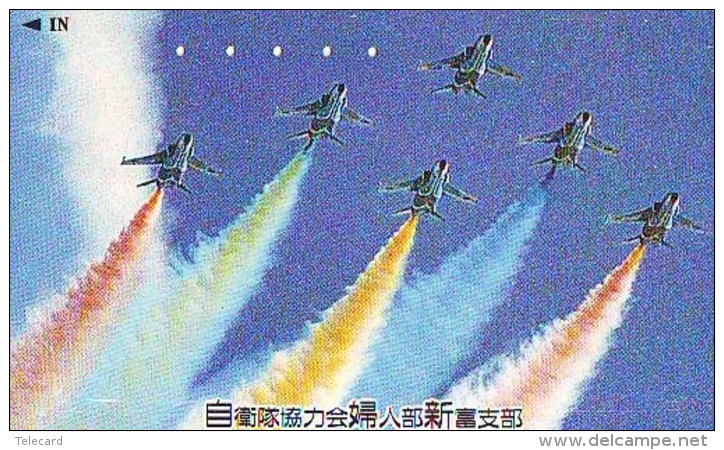 TELECARTE JAPON * MILITAIRY AVION  (605)  Flugzeuge * Airplane * Aeroplano * PHONECARD JAPAN * ARMEE * LEGER VLIEGTUIG - Army