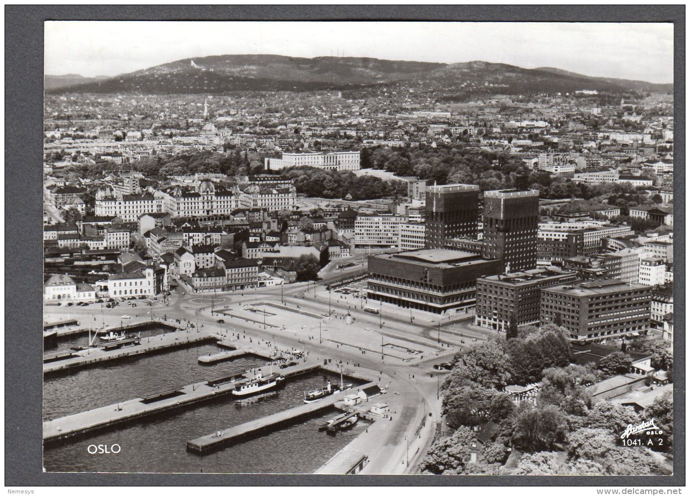 OSLO AERIAL VIEW FG NV  SEE 2 SCANS HARBOUR - Norvegia