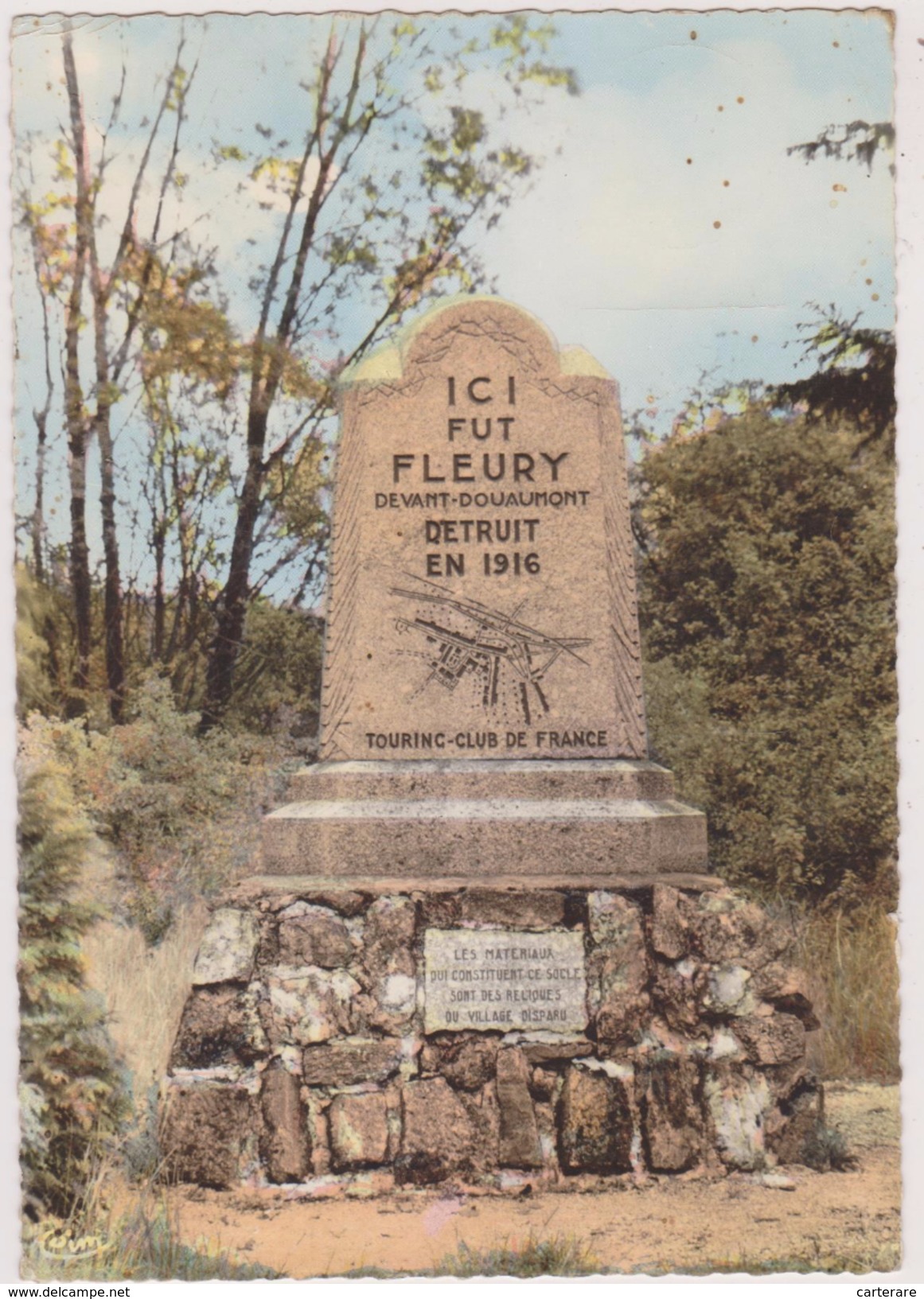 55,MEUSE,VERDUN,MONUMENT DE FLEURY,CARTE PHOTO COMBIER - Verdun