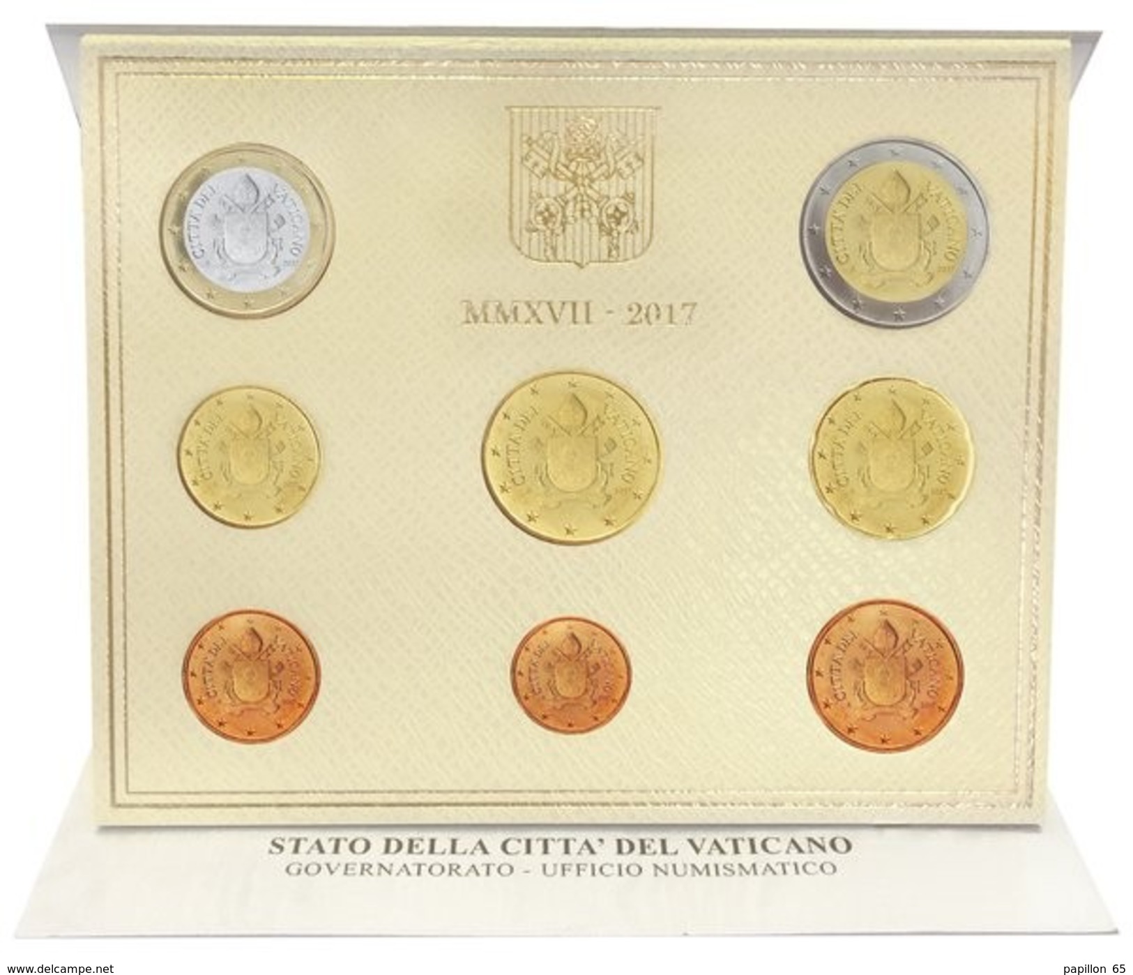 VATICANO Vatican City Vatikan Divisionale Blister Coffret KSM EUR FDC BU UNC 2017 Papa Pope Papst Francesco Francis - Vaticano