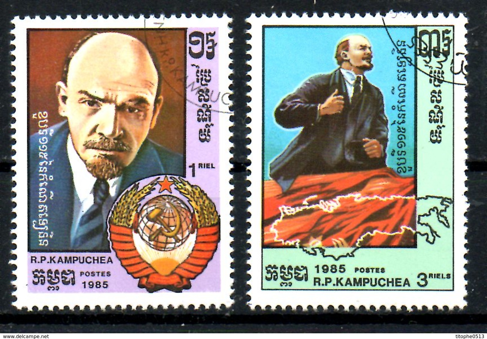 KAMPUCHEA. N°567-8 De 1985 Oblitérés. Lénine. - Lenin