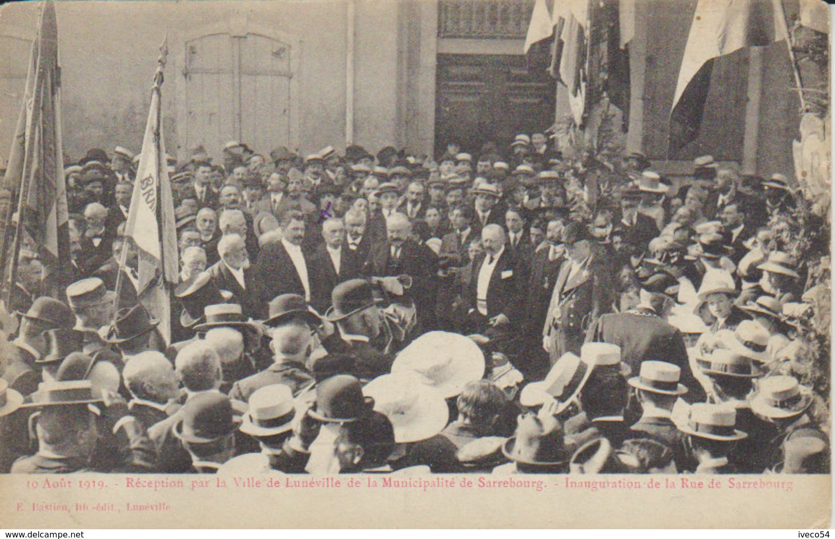 1919 Lunéville "  Réception De La Ville Et De La Municipalité De Sarrebourg " Inauguration De La Rue De Sarrebourg - Luneville