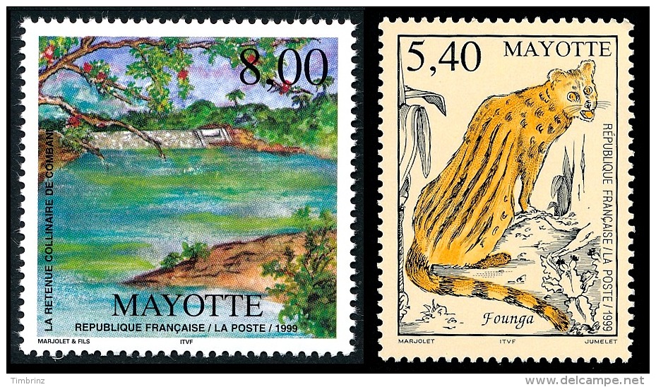 MAYOTTE Année Complète 1999 - Yv. 62 à 76D ** Variété - 19 Timbres ** MNH  ..Réf.AFA22481 - Neufs