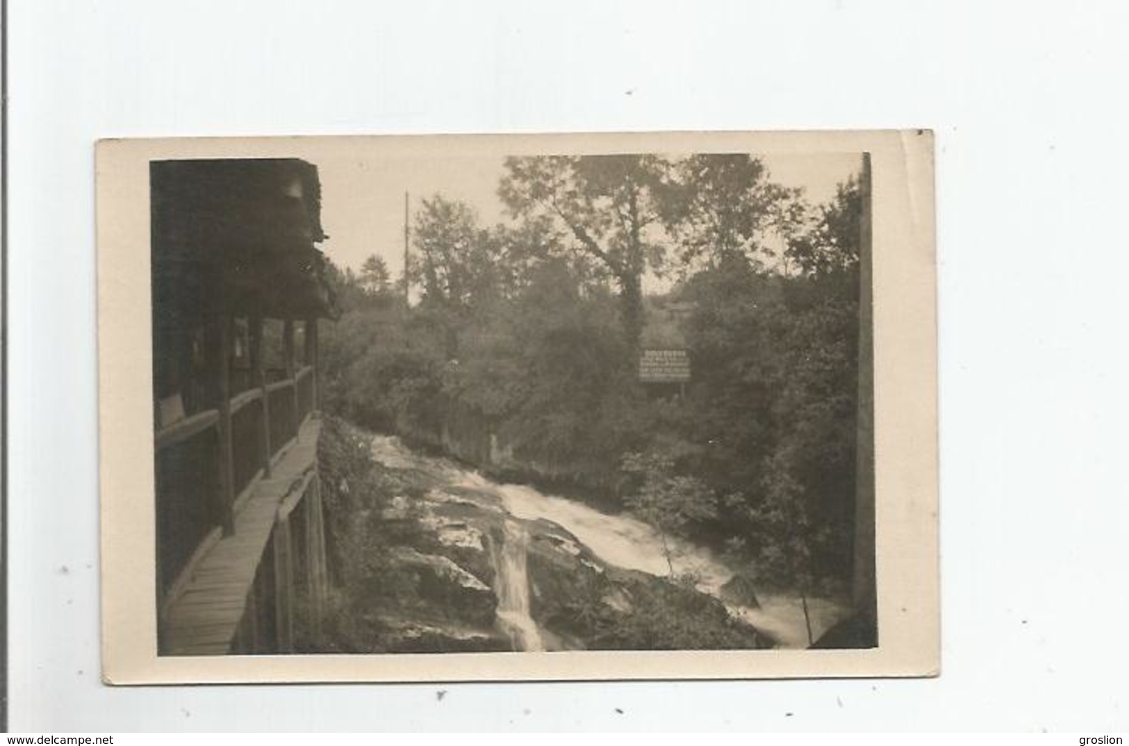 GRESY SUR AIX (SAVOIE) RARE CARTE PHOTO DES GORGES DU SIERROZ 1944 - Gresy Sur Aix