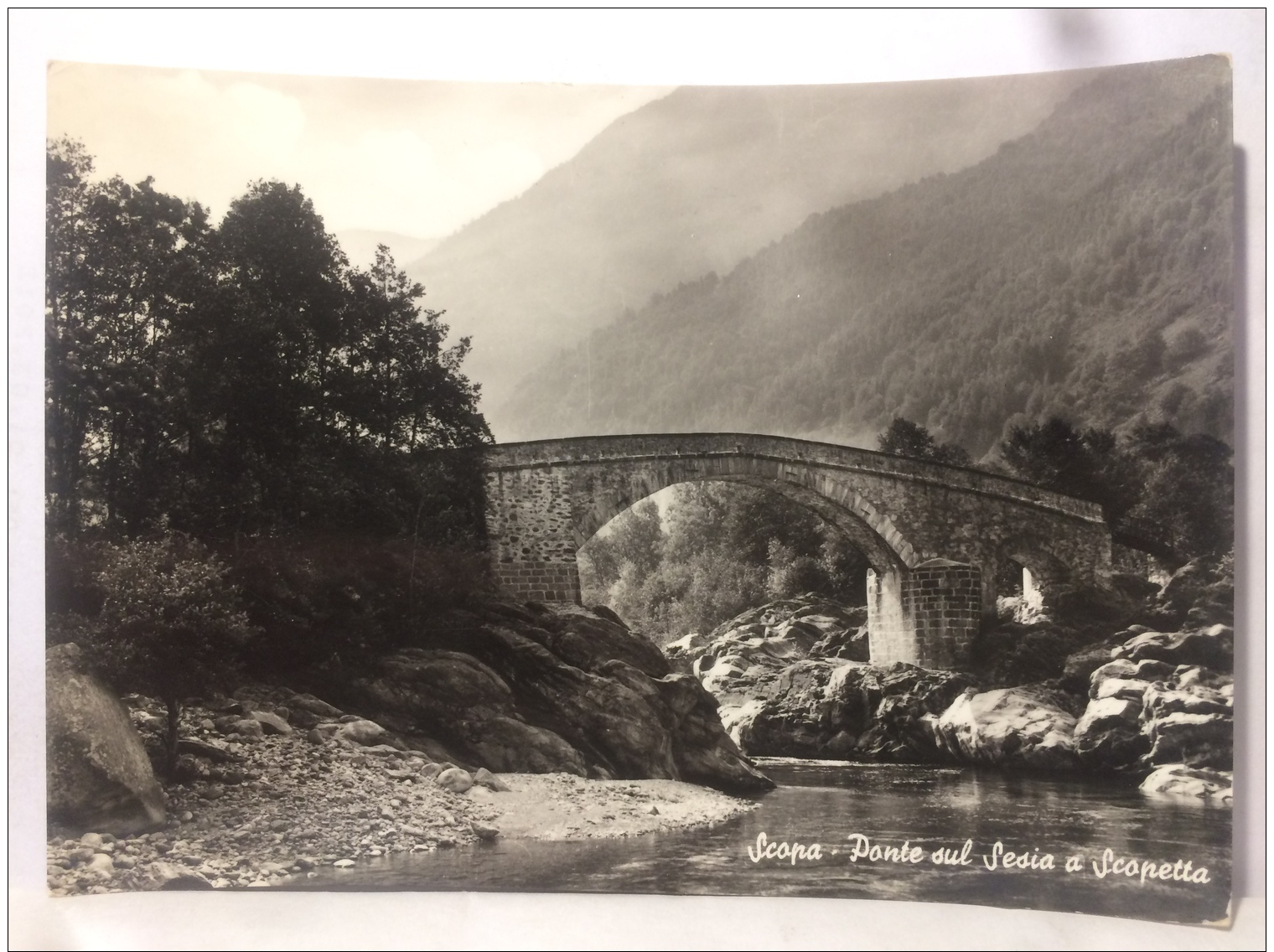 FAR,CARTOLINA POSTALE,POSTCARD,EUROPA,ITALIA,LOMBARDIA,PONTE SUL VALSESIA,VIAGGIATA,ANIMATA,PANORAMICA - Bergamo