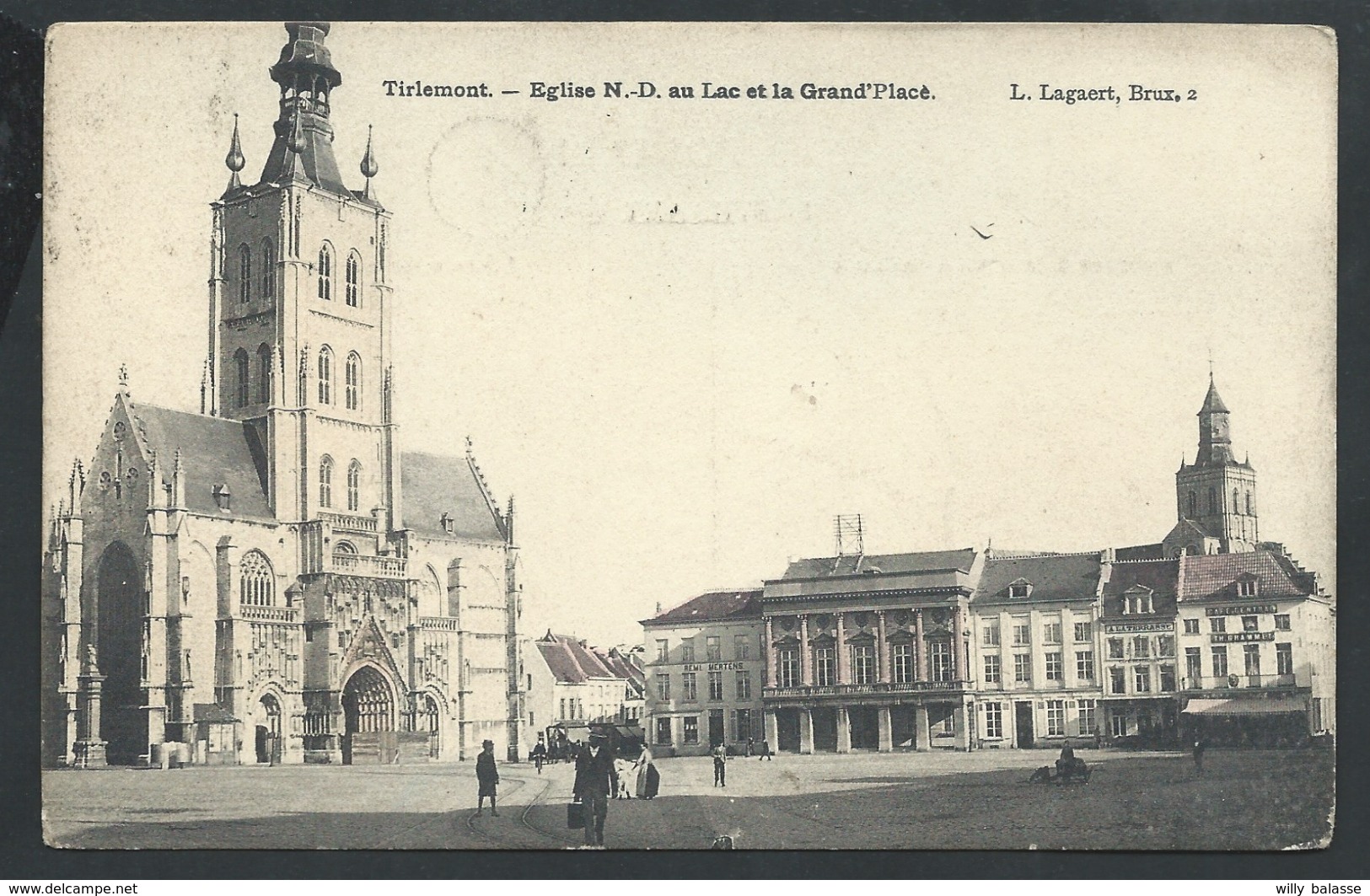 +++ CPA - TIRLEMONT - TIENEN - Eglise N-D Au Lac Et Grand'Place  // - Tienen