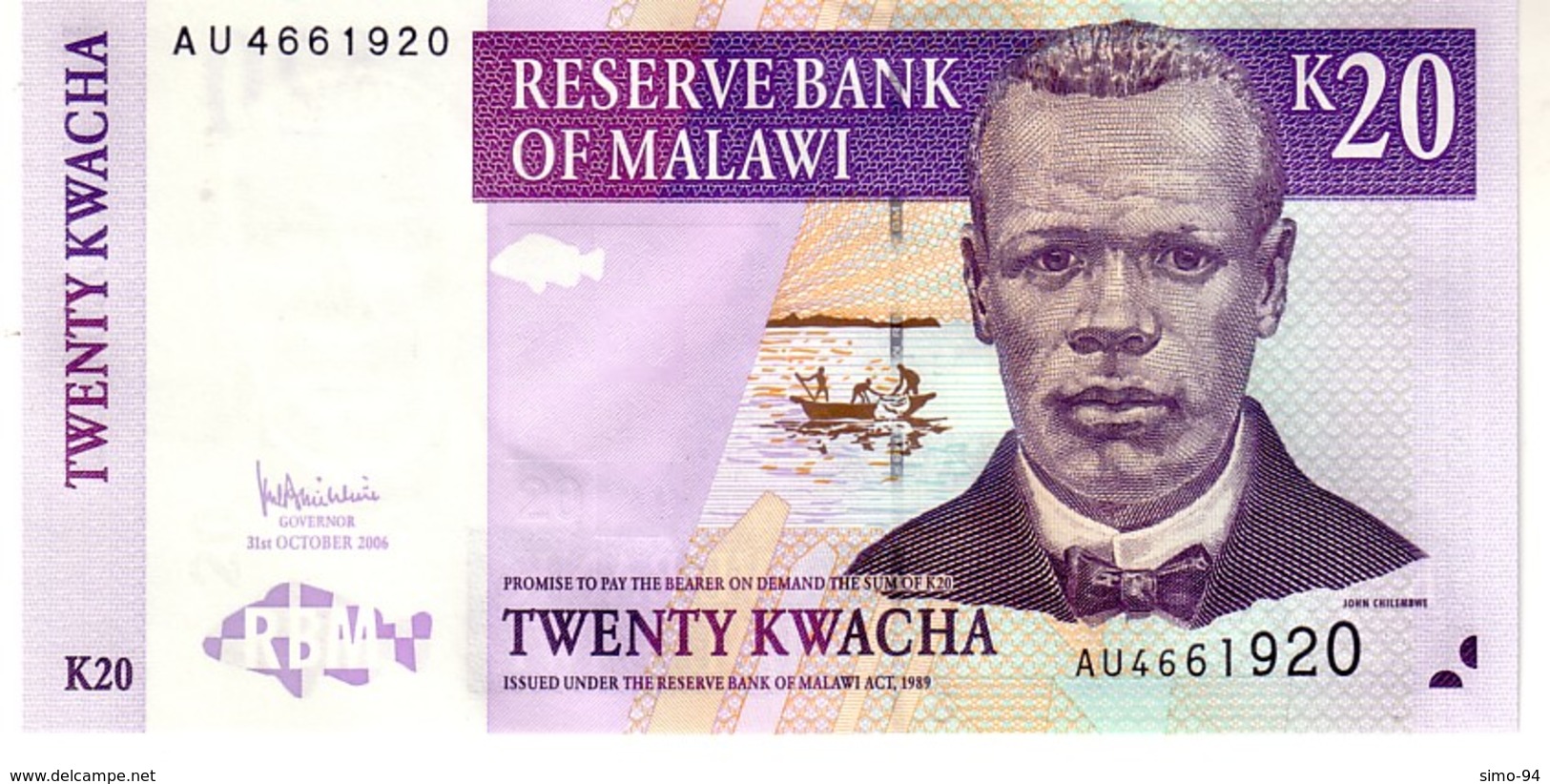 Malawi P.62 20 Kwacha 2006  Unc - Malawi