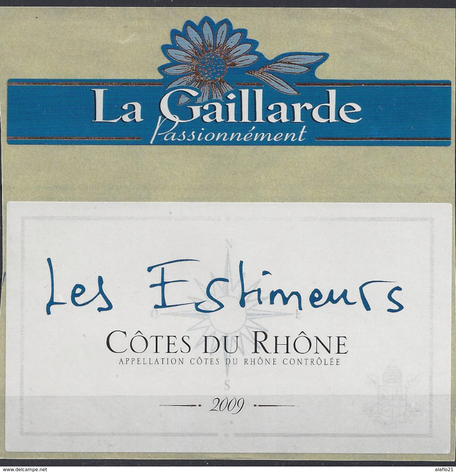 ETIQUETTE CÔTE Du RHÔNE 2009 Les ESTIMEURS - Côtes Du Rhône
