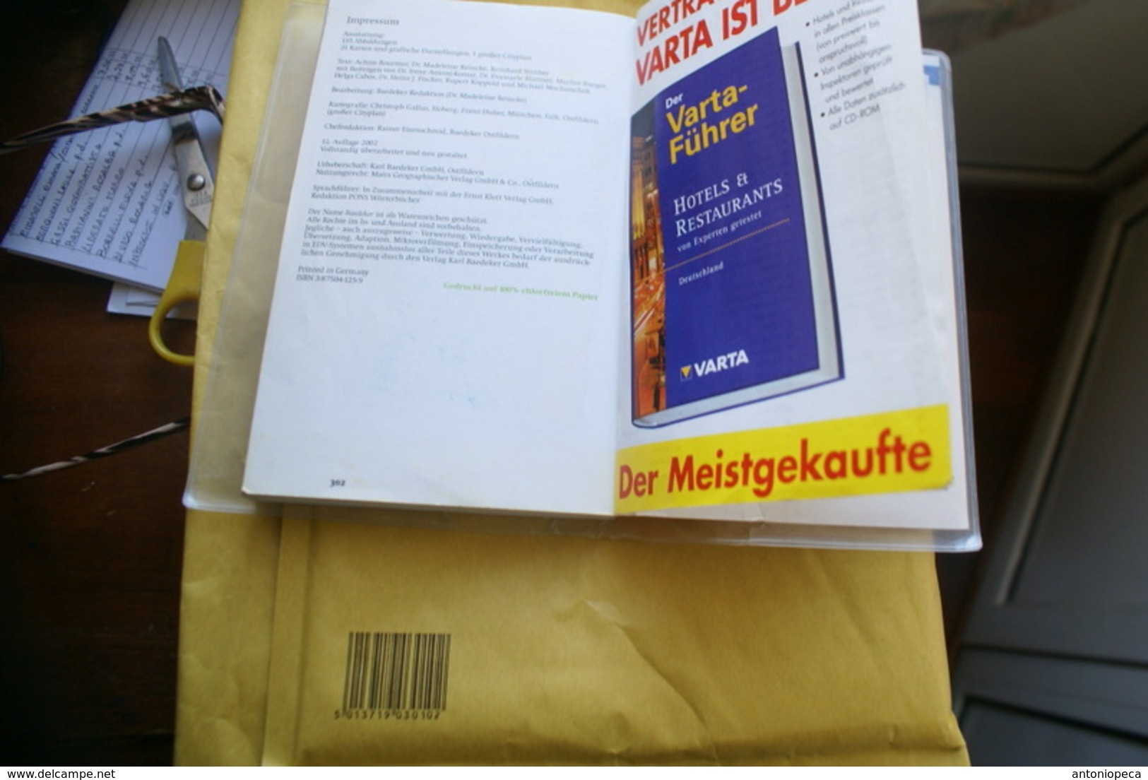 GUIDA TURISTICA BAEDEKER DI ROMA IN LINGUA TEDESCA USATA, 300 PAGINE - Rom