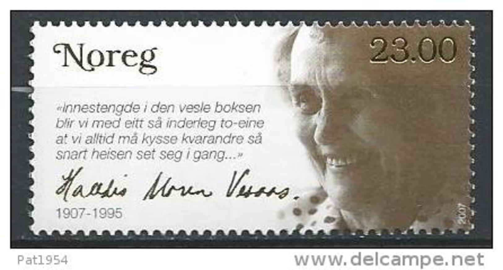 Norvège,  2007  N°1568  Neuf** Haldis Maren Vesaas - Unused Stamps