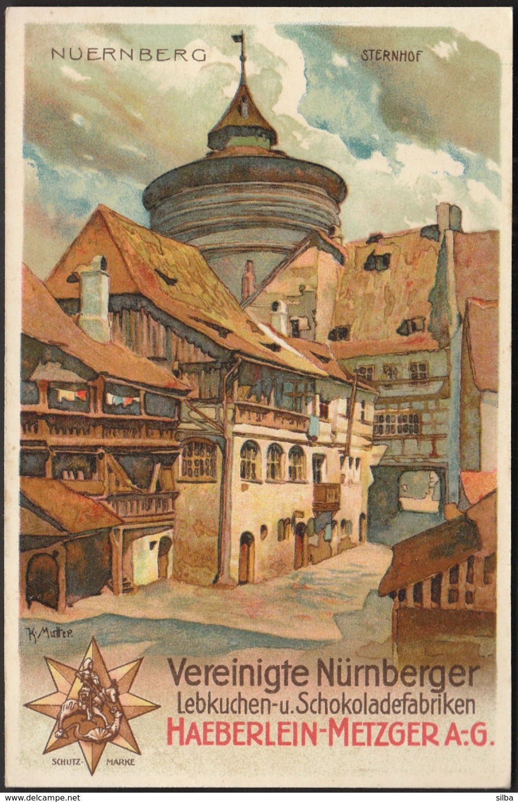 Germany Nuernberg / Lithographie Karl Mutter / Lebkuchen Und Schokoladefabriken Haeberlein-Metzger - Mutter, K.