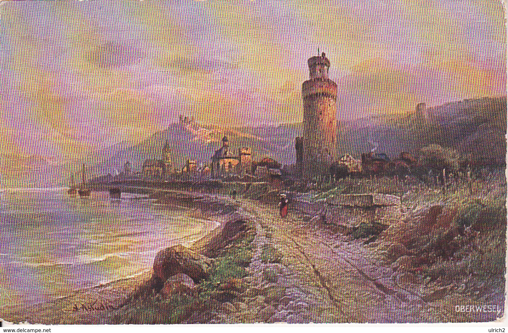 AK Oberwesel - Künstlerkarte - 1914 (28691) - Oberwesel