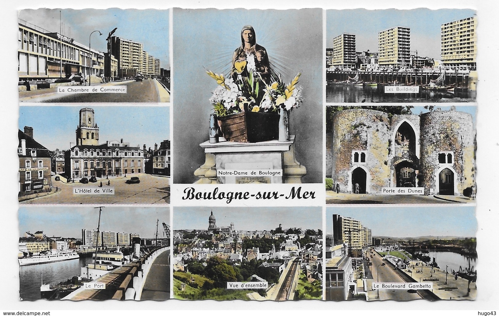 BOULOGNE SUR MER - N° 8 - MULTIVUES - FORMAT CPA NON VOYAGEE - Boulogne Sur Mer