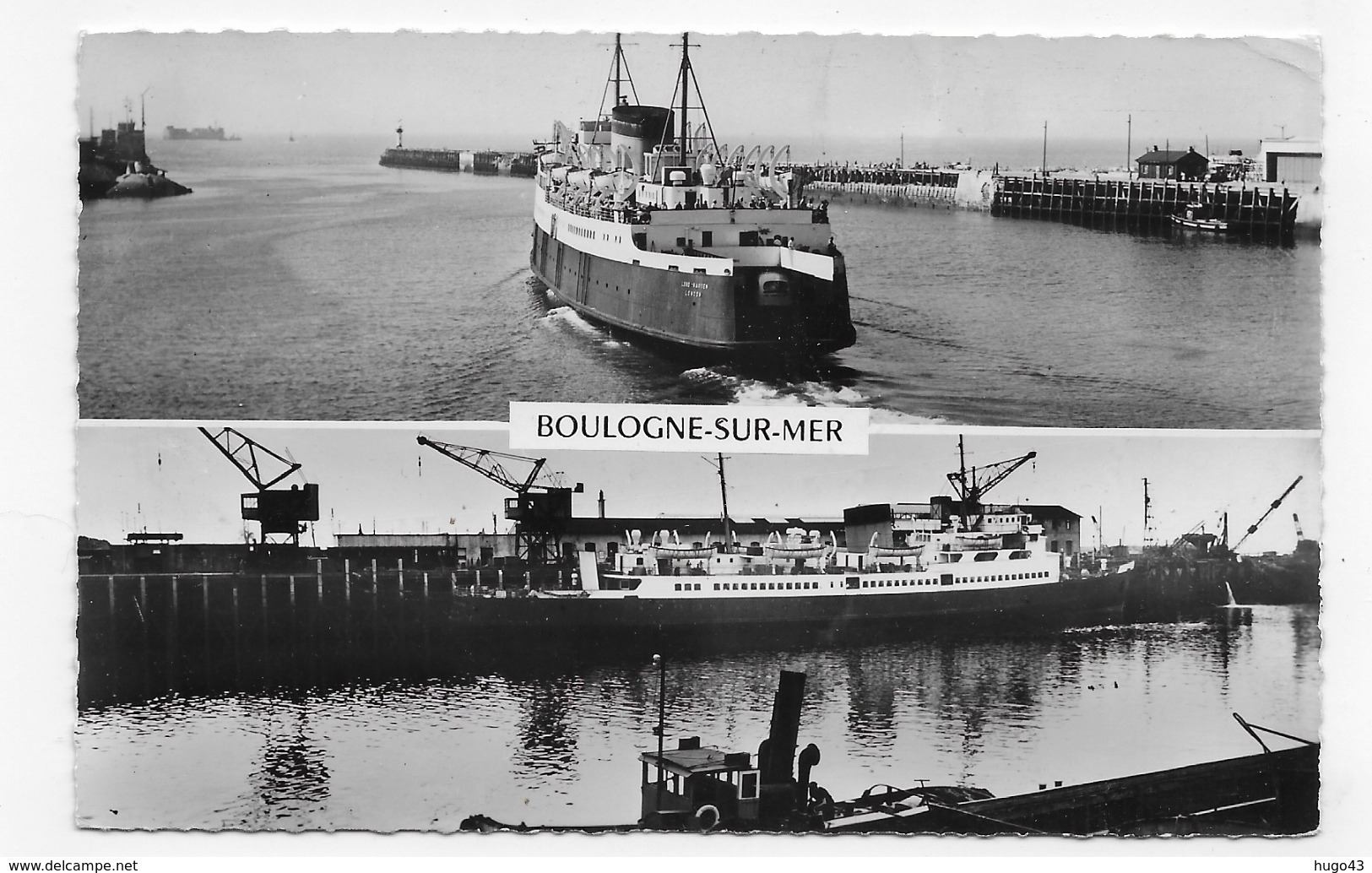 BOULOGNE SUR MER - N° 2 - BATEAU SORTANT DU PORT ET LE MAID OF ORLEANS A QUAI - FORMAT CPA  VOYAGEE - Boulogne Sur Mer