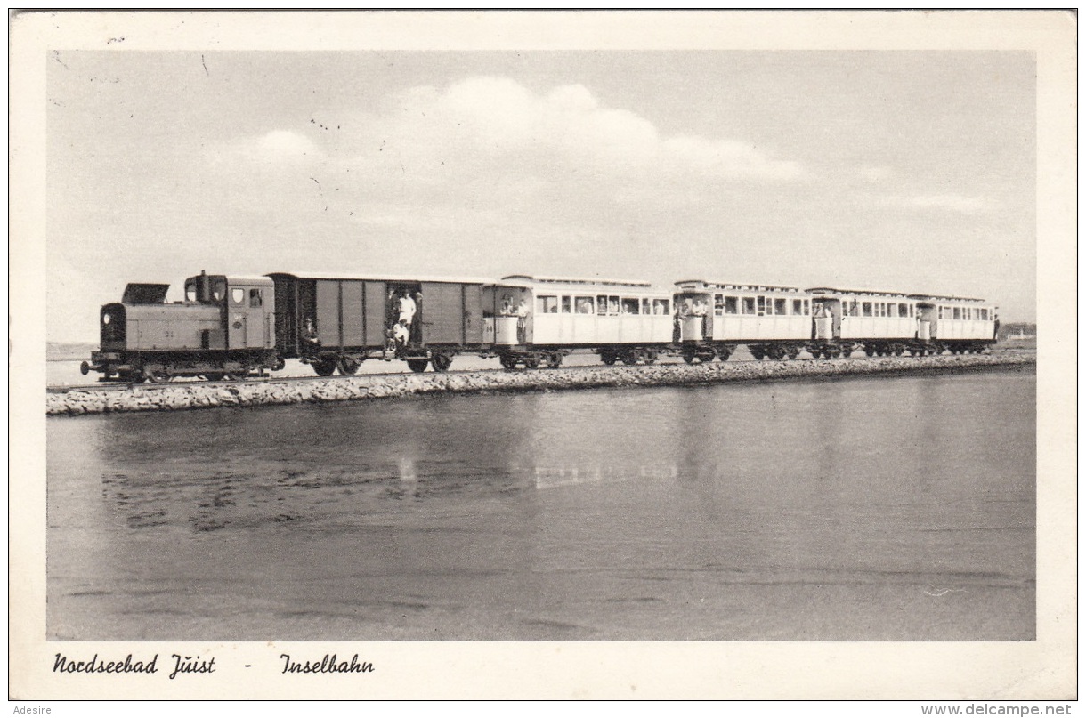 NORDSEEBAD JUIST - INSELBAHN, Gel.1958 - Eisenbahnen