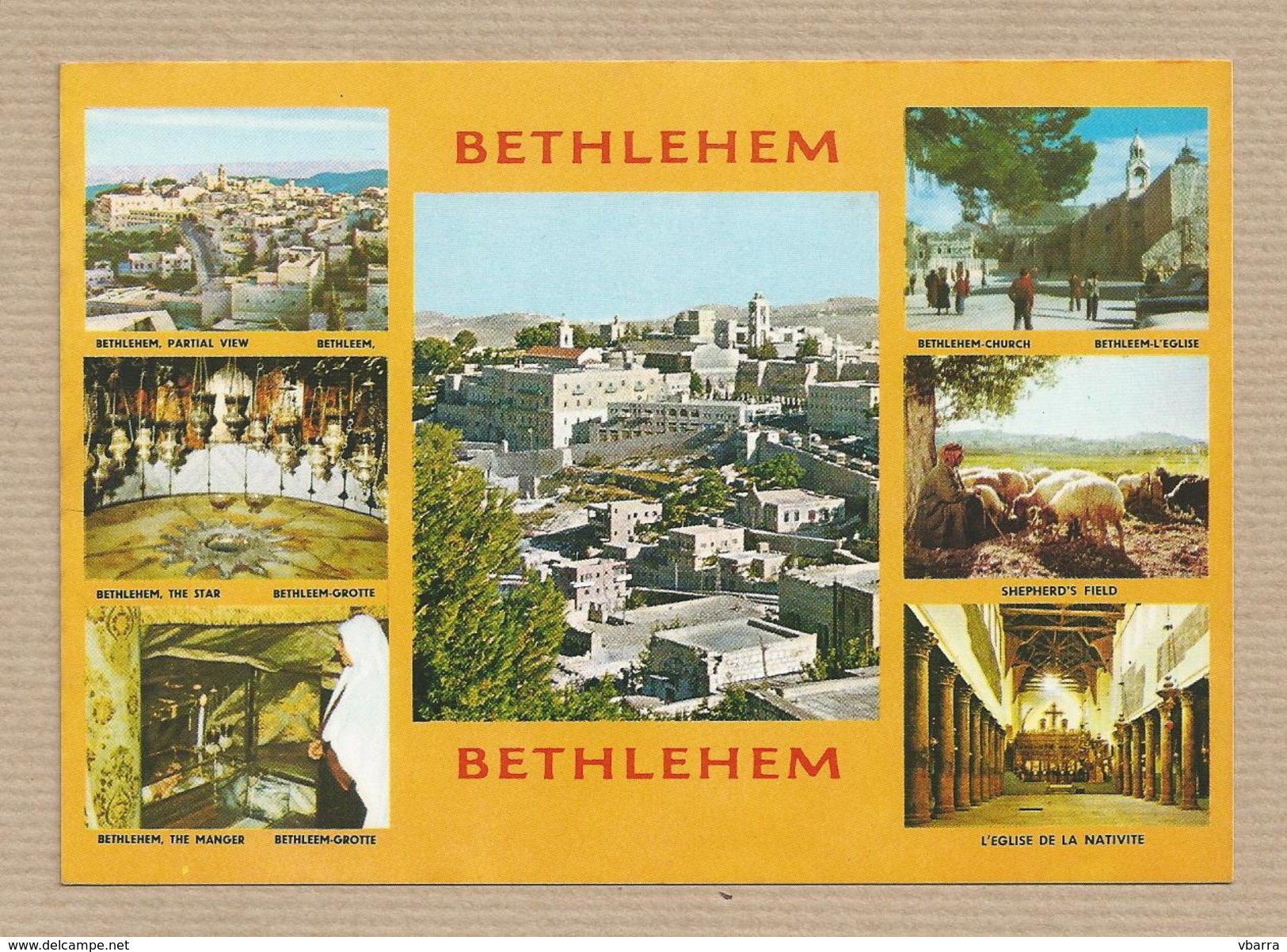 Israel Old Postcard Bethelem City Of David Places Of The Bible - Israel