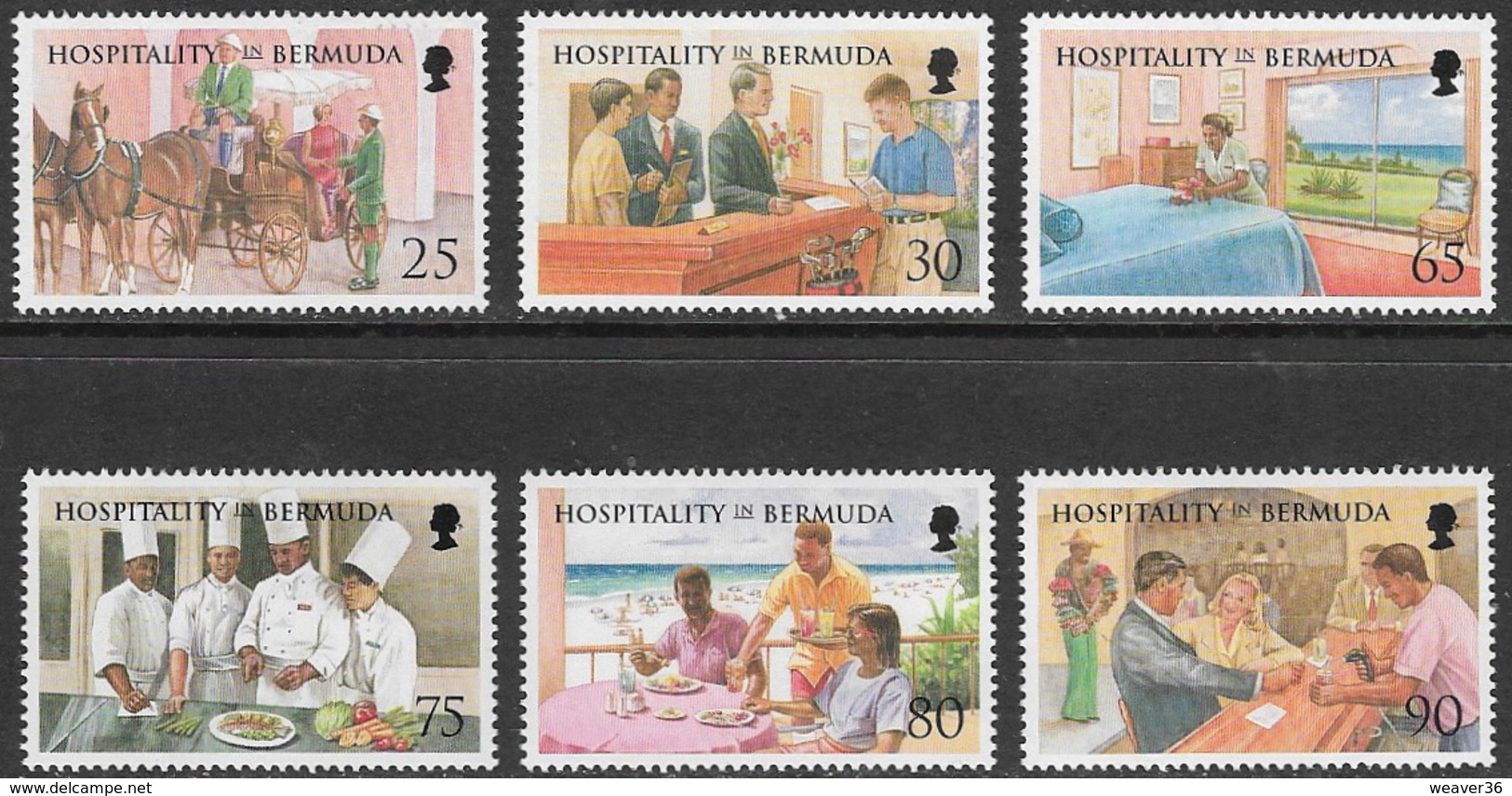 Bermuda SG809-814 1998 Hospitality In Bermuda Set 6v Complete Unmounted Mint [34/28871/2D] - Bermudes