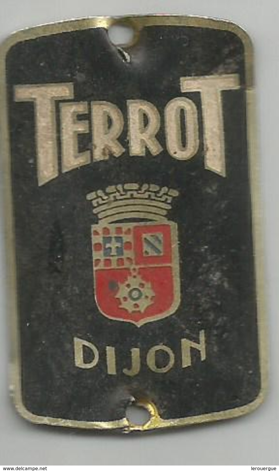 TERROT A DIJON : UNE PLAQUE DE VELO AU BLASON DE LA VILLE - Cycling