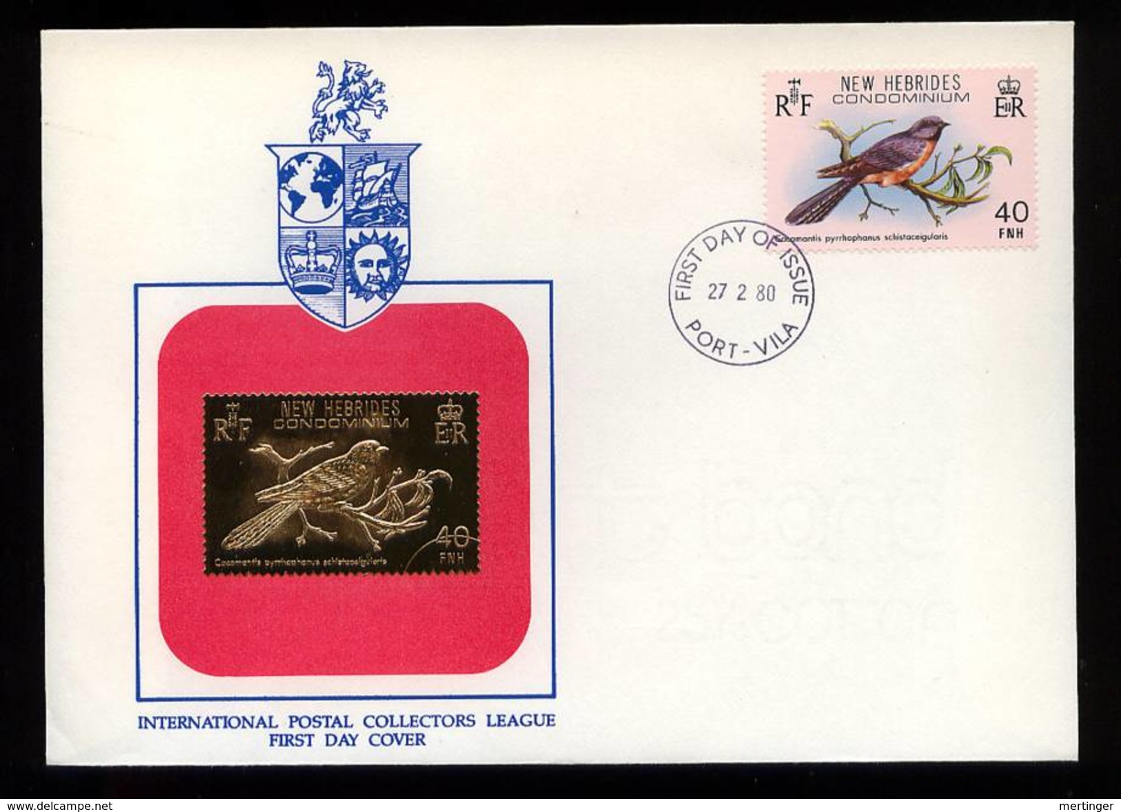 New Hebrides 1980 FDC Cover Bird - FDC