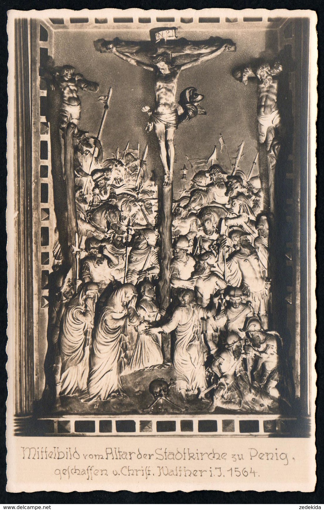 A3797 - Alte Foto Ansichtskarte - Penig - Stadtkirche Kirche - Altar Chr. Walther - Scheckel - TOP - Penig