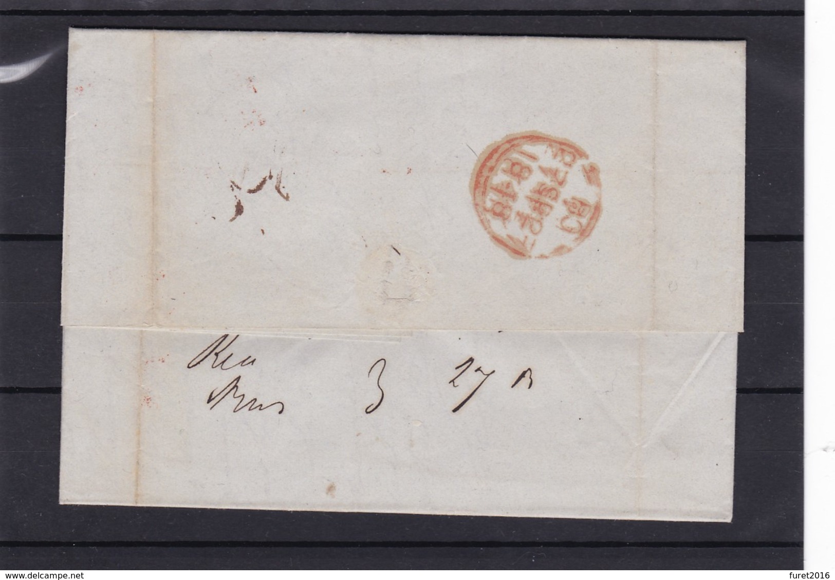 Lettre Avec Contenu D ' Anvers Vers Londres 25 Sept 48 - 1830-1849 (Belgique Indépendante)