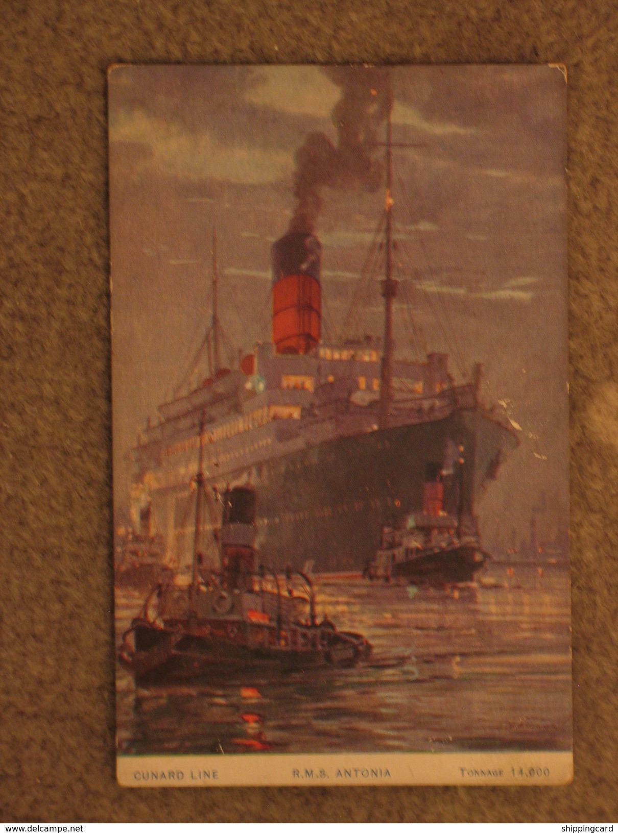 CUNARD ANTONIA ART CARD - Paquebots