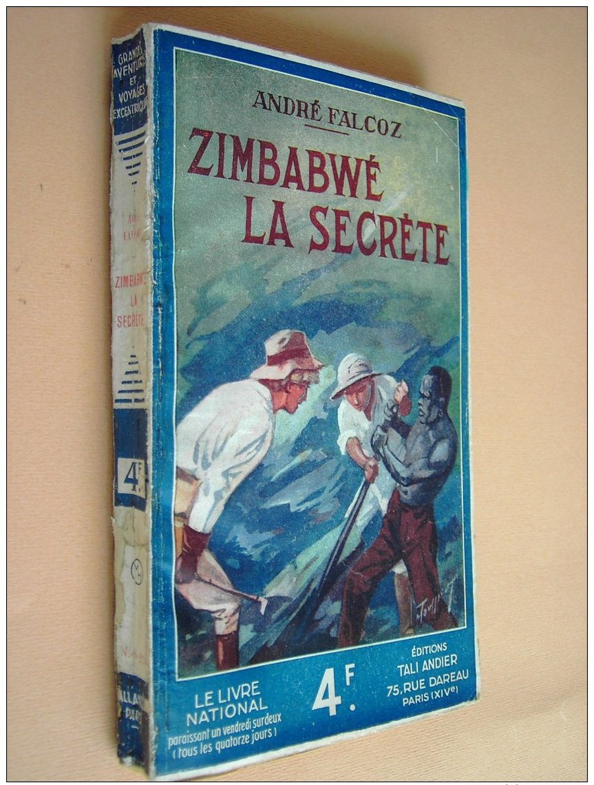 ZIMBABWE LA SECRETE (A. Falcoz) 1940 - SF-Romane Vor 1950