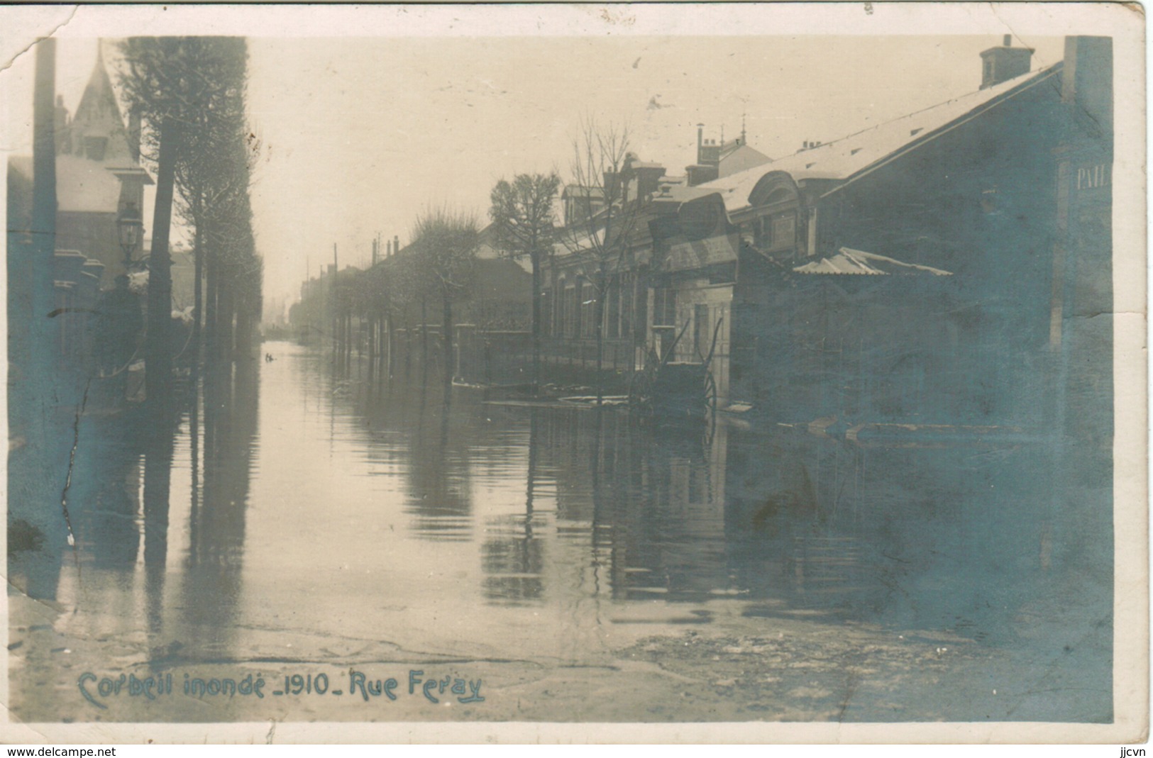 91 - Corbeil - Inondé , 1910 - Rue Feray - Corbeil Essonnes