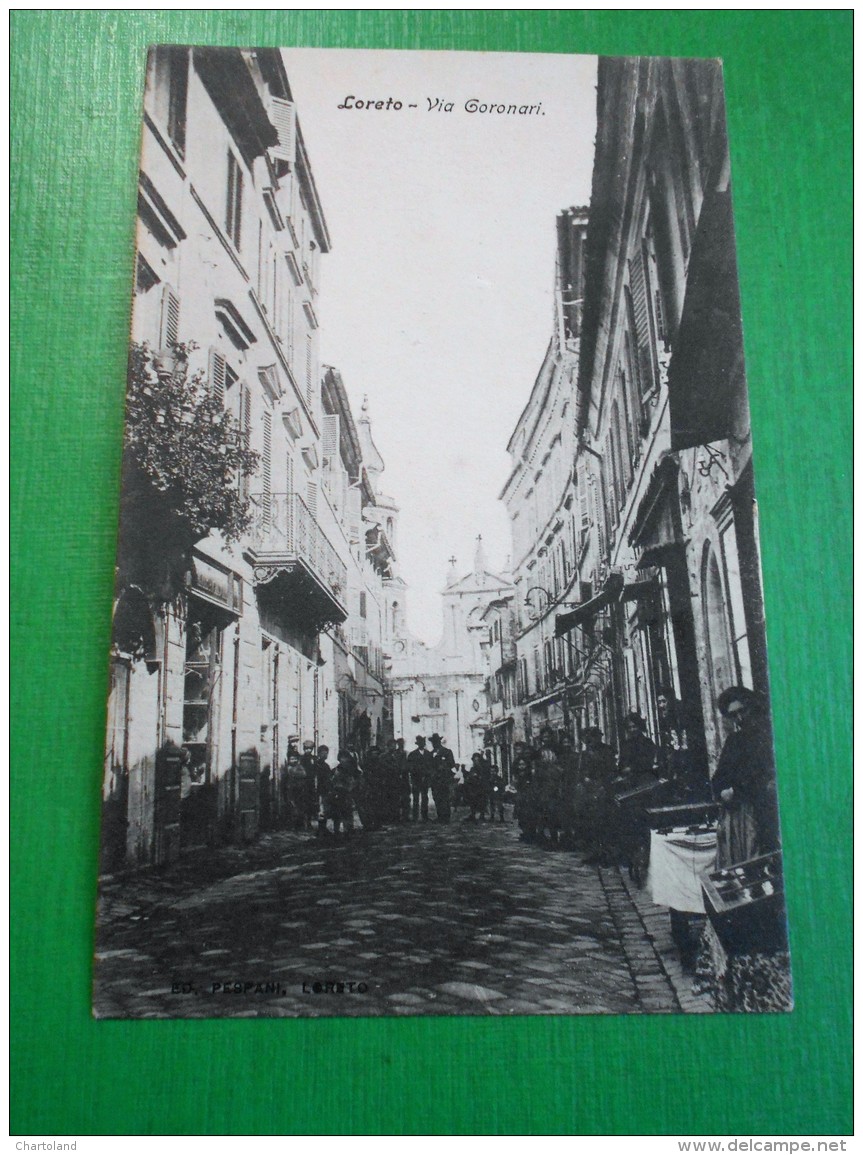 Cartolina Loreto - Via Goronari 1910 Ca - Ancona