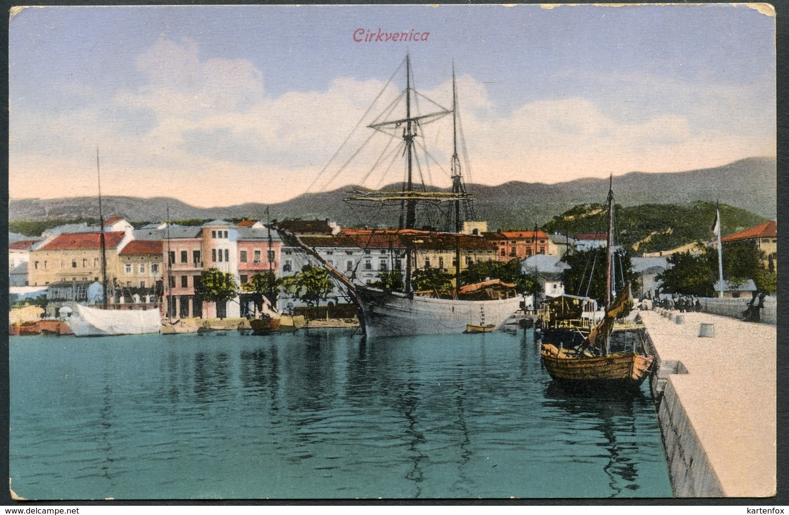 Cirkvenica, Um 1910, Adria, Hafen Mit Seglern - Croazia