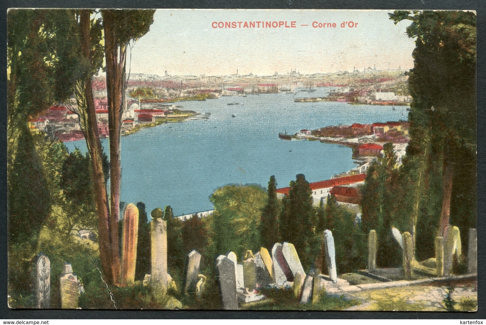 Constantinople, Corne D`Or, Goldenes Horn Mit Friedhof, Um 1910 - Türkei