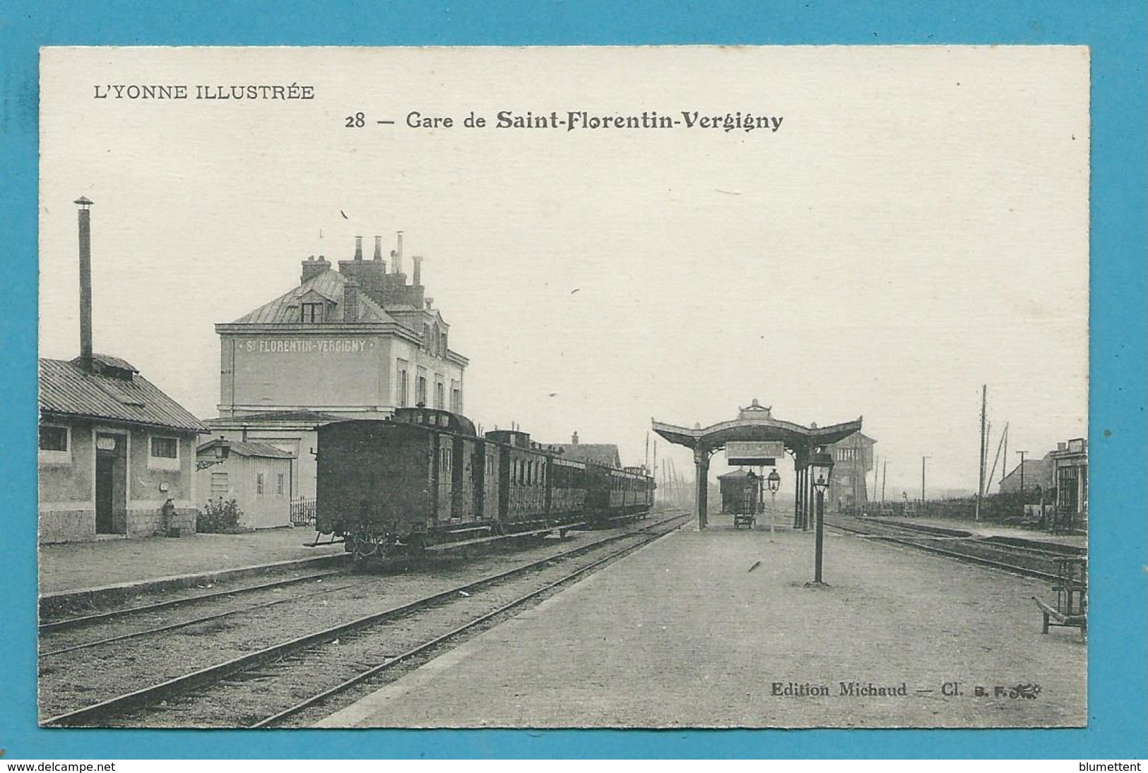 CPA Chemin De Fer Train Gare De SAINT-FLORENTIN-VERGIGNY 89 - Saint Florentin