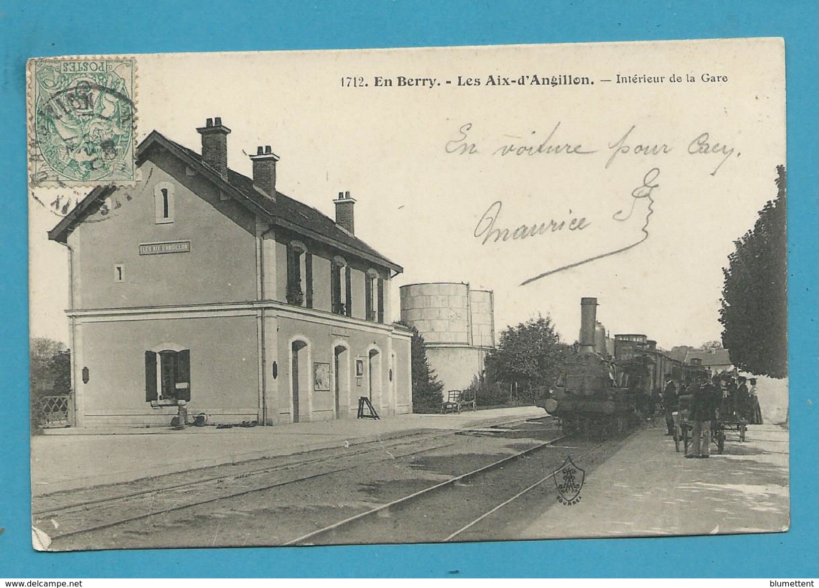 CPA 1742 EN BERRY Chemin De Fer Train Gare De LES AIX-D'ANGILLON 18 - Autres & Non Classés