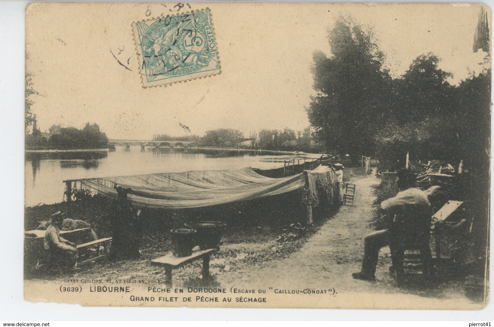 LIBOURNE - Pêche En Dordogne - Grand Filet De Pêche Au Séchage - Libourne