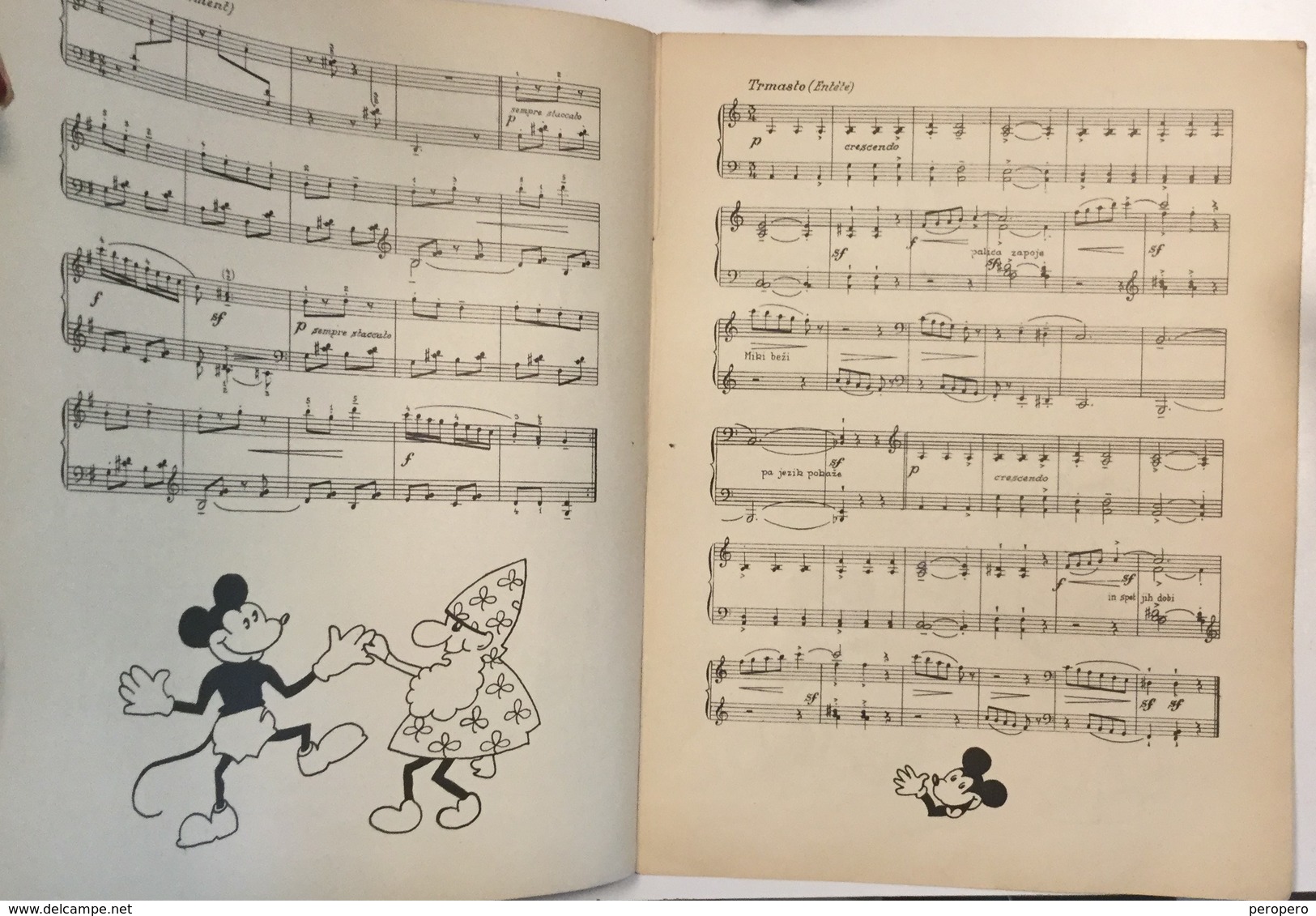 AK   WALT DISNEY  MICKEY MOUSE   MAGAZINE    1936. LJUBLJANA SLOVENIA     PIANO MUSIC - Slawische Sprachen